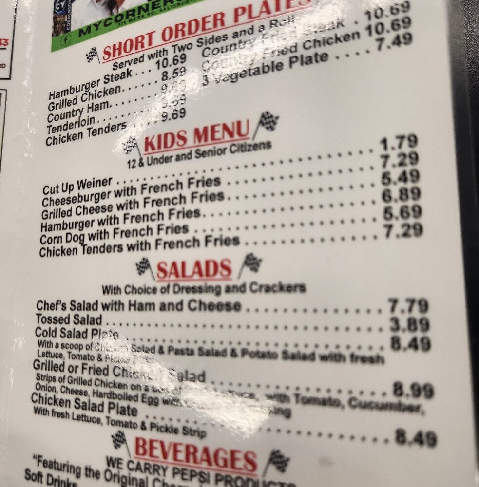 Checkered Flag Barbecue menu 5